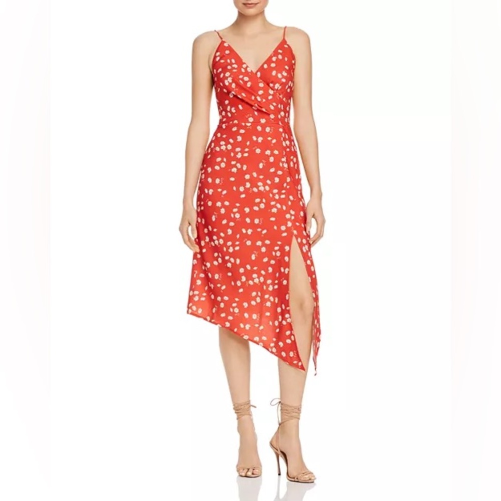 Finders Keepers Mae Asymmetric Floral Midi Dress